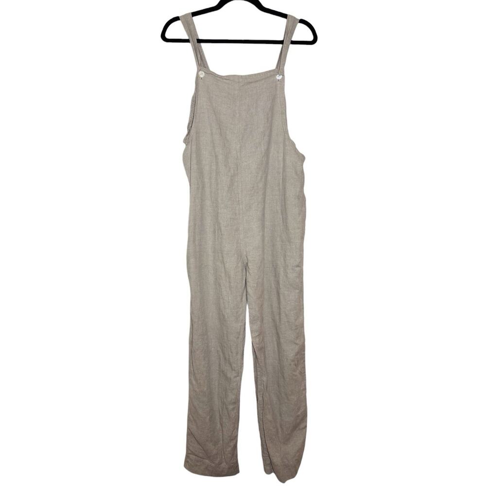 Sama Sama Natural Beige Flax Neutral Sophy Dungarees Overalls Medium